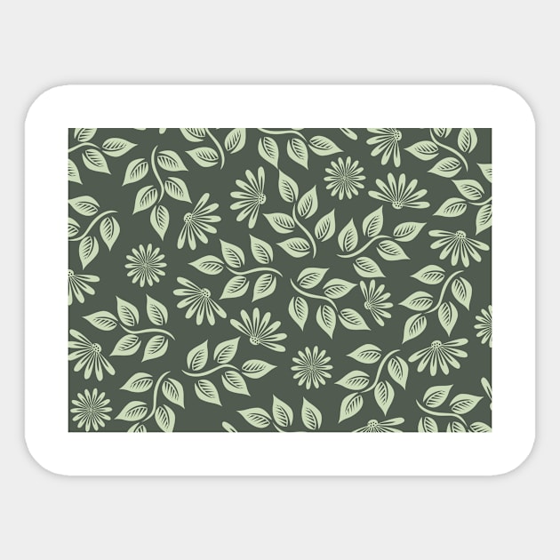 Earthy Flower Pattern Sticker by CosTeemize